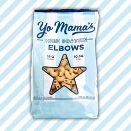 Yo Mama's Foods High Protein High Fiber Elbow Pasta | (3) 10.6 Ounce Bags. | Plant Based, Low Glycemic, and Gluten Free with Clean Ingredients