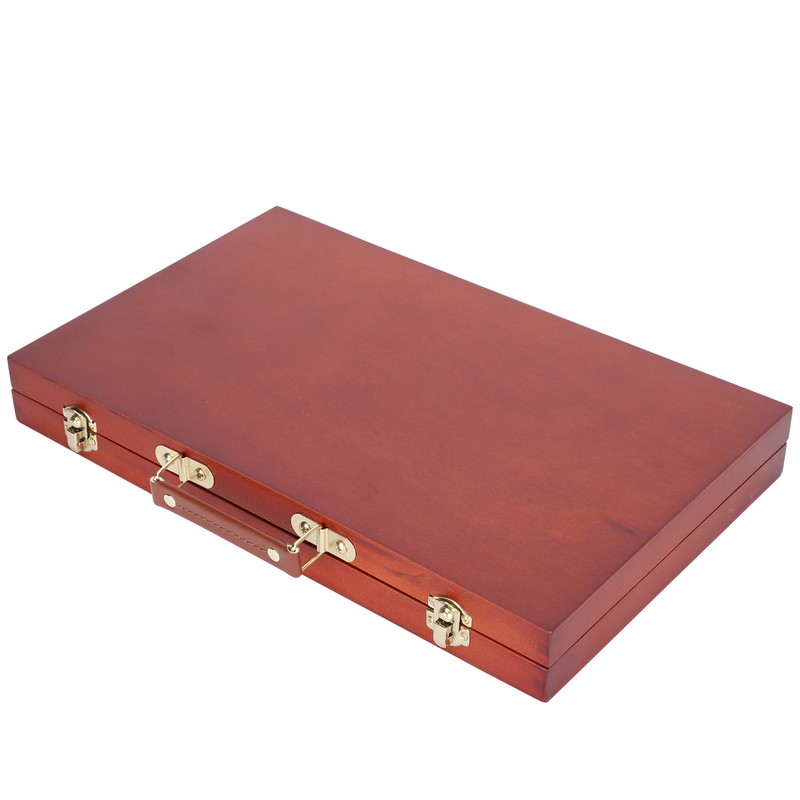 Retro Wooden Painting Tool Storage Box Portable Drawing Oil Painting