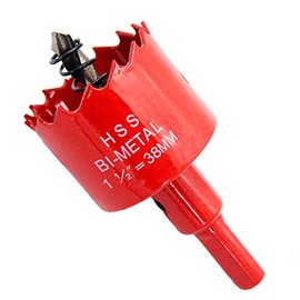 Bi-Metal Hole Saw Drill Bit HSS Hole Cutter with Arbor for Wood and Metal 1-1/2’’(38mm)