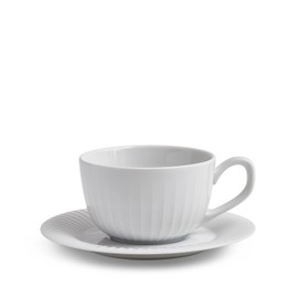 Kähler Hammershøi Legendary Timeless Coffee Cup with Saucer 25 cl White