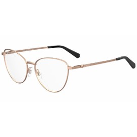 Love Moschino Glasses frame (model Mol587) for women, cat's eye, in gold copper, made of metal, size: 55 (M)