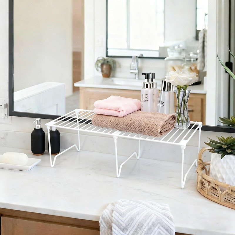 bvkotent 1/2-Piece Set cabinet organizer shelf,kitchen counter shelf,Foldable Pantry Shelf,Plate,