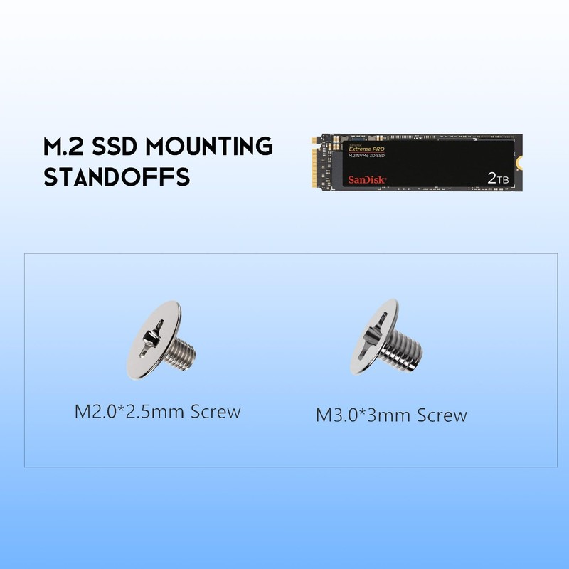NVMe M.2 SSD Standoff and Mounting Screws Kit for Asus