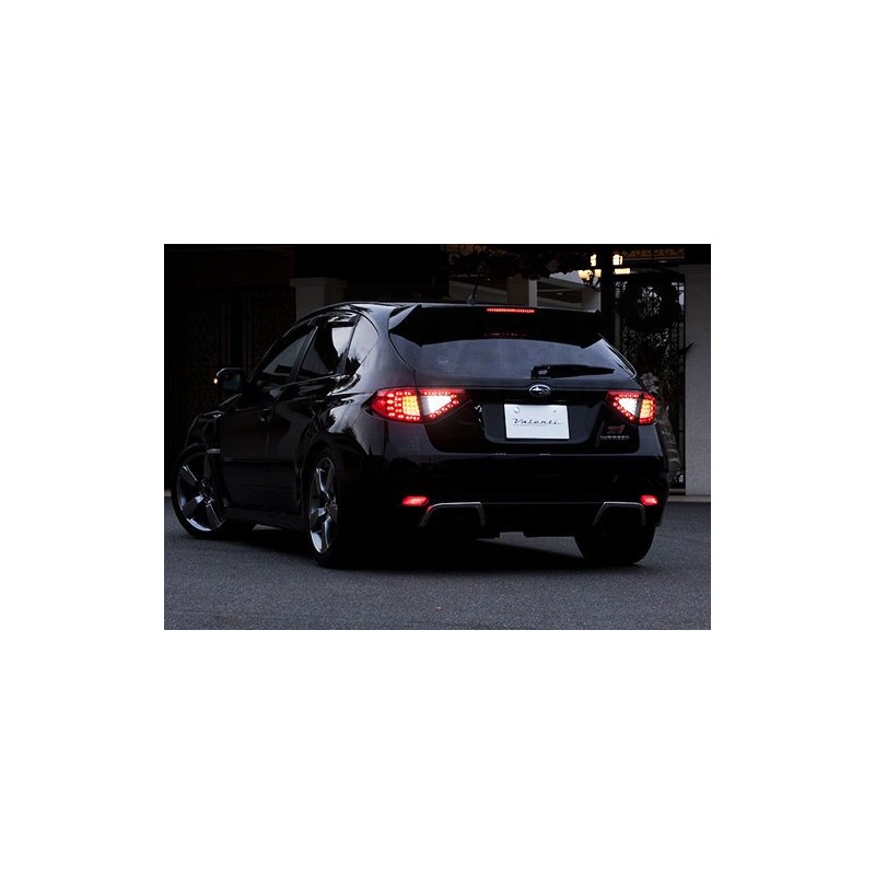 2x Red Lens Rear Bumper Reflector LED Fog Tail Stop