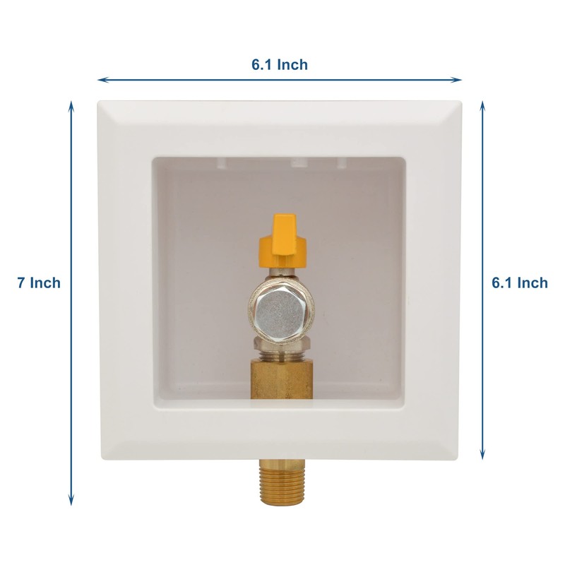 HYDRO MASTER Gas Outlet Box，1/2" NPT, Gas supply box，White (1/2-Inch)