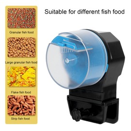 Zerodis Automatic Fish Feeder for Aquarium, Auto Food Dispenser with Timer for Small Electric Adjustable Auto Fish Food Dispenser Auto Feeding on Vacation (Blue)