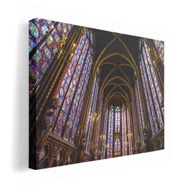 アートパネル 絵 絵画 飾り igsticker 210mmx148mm A5 フォト 壁掛け 木枠 インテリア おしゃれ 025938 教会 ステンドグラス 窓