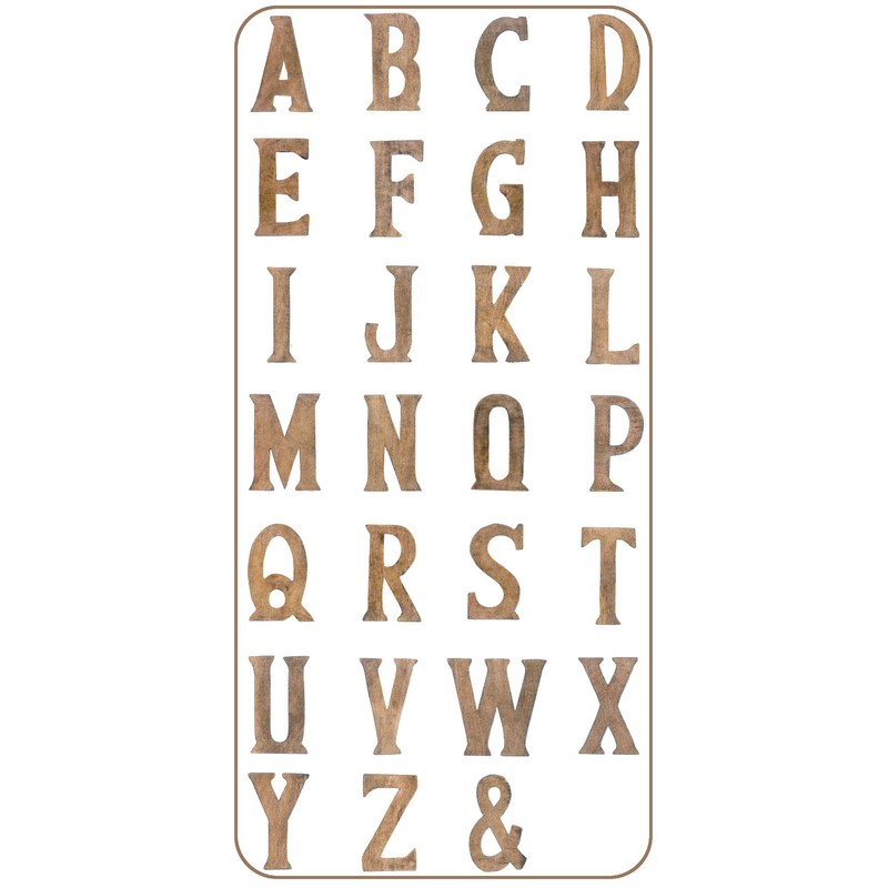 PL Wooden Alphabet Letter C'est La Vie Woody Alphabet H