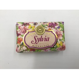 Sylvia - Gift Soap Bar For Her Birthday Rose Scent Mum Grandmother Cleanser Lather Present Girl
