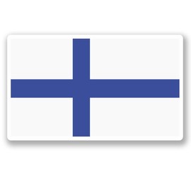 2 x 10cm/100mm Finland Flag Window Cling Sticker Car Van Campervan Glass #5308