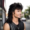 Dude Wigs - Adult Funny Mullet Wig for 70s &