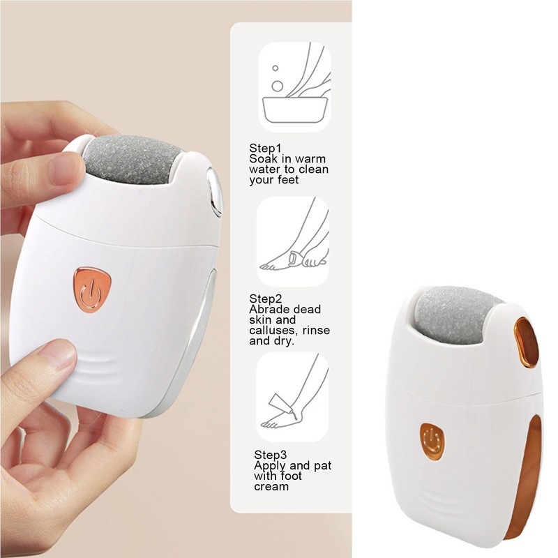 Electric Foot Scrubber Adjustable 2 Gears USB Rechargeable Callus Remover
