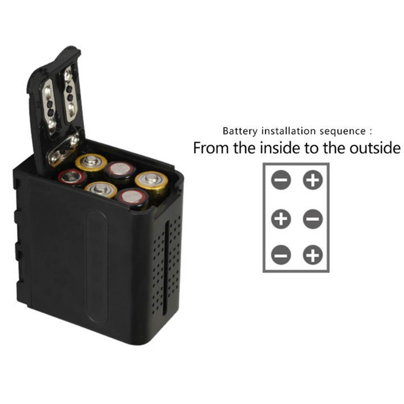 AA Battery Case Holder 6 Slots Plastic Universal AA Battery
