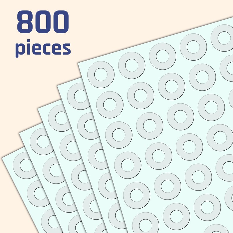 800 Pieces - Clear Hole Punch Reinforcement Stickers, Paper Binder