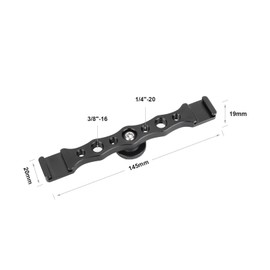SZRIG Double End Shoe Mount Support NATO Rail with 1/4" & 3/8" Thread Holes For Photo Studio