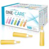 ONE-Care Safety Lancets 21G x 2.4mm, Push Button Activation, Gentle,