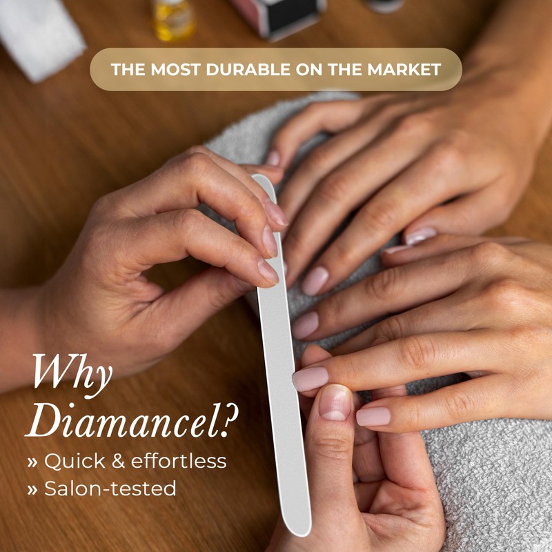 Diamancel Luxury Diamond Nail File – #1 Fine Grit Finishing