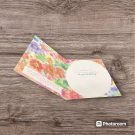 Unbranded Greeting Card W/ Envelope Happy Birthday 5x7 Inches Friend Him Her Religious KJV