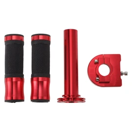 X AUTOHAUX 7/8" 22mm 15/16" 24mm Motorcycle Hand Grips Cover Kit Non Slip Aluminum Alloy Handle Bar Throttle Grips for Motorcycle Scooter Bicycle ATV Red 1 Set