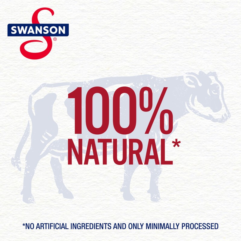 Swanson 100% Natural Lower Sodium Beef Broth, 32 oz Carton