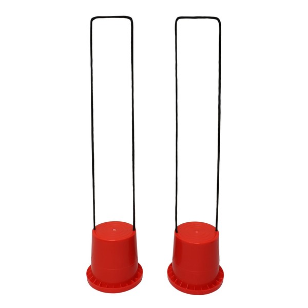 Get Out! Walking Bucket Stilts 2 Pack (Pair) Red Stepper Balance Bucket Shoe Stilts Toy, Cup Walkers Can Stomper Cups
