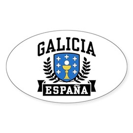 CafePress Galicia Espana Oval Car Bumper Sticker