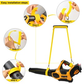 Universal Shoulder Strap for Leaf Blower & String Trimmer, Compatible with EGO Power+ /for LEAPUL/for DEWALT/for MZK/for Greenworks/for EWORK/for LAZYBOI and More Leaf Blower Cordless (1, Yellow)