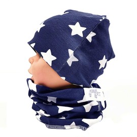 XNDZ Baby Boys Girls Cotton Hat and Circle Scarf Set Toddler Kids Children Spring Autumn Winter Warm Beanie Neck Warmer (3-6 Years)