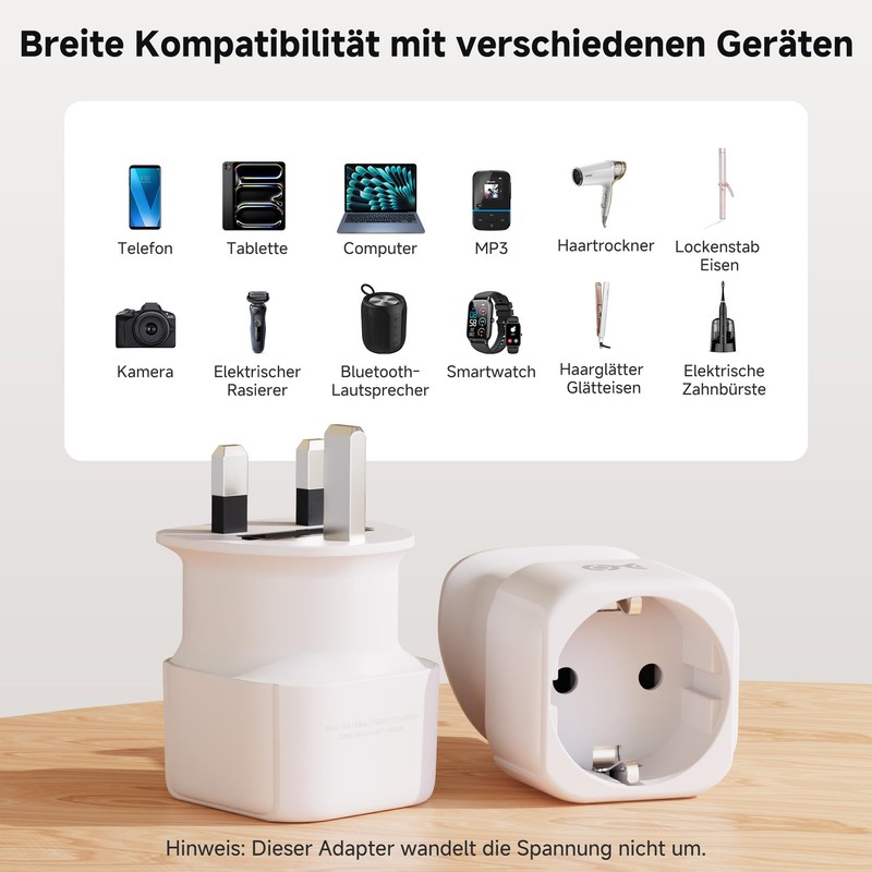 Cable Matters EU to UK Travel Plug