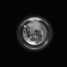 Crystal Ball Night Light Crystal Astronaut Planet Globe 3D Laser Engraved Solar System Ball with Touch Switch LED Light (Color : Moon-01, Size : 6cm)