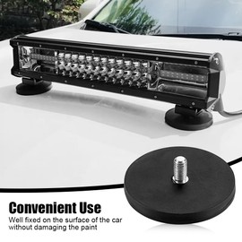 Riisoyu Pack of 8 Neodymium Magnets, Rubberised, Diameter 43 mm with M6 Internal Thread, Rubber Round Magnets with Thread, Strong Rubberised Magnets for Screwing on, Car Lights, Pot Magnet, Round