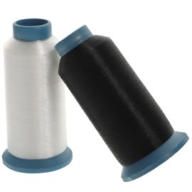 OSALADI 2 Rolls Nylon Sewing Thread High Strength Invisible Thread for Hair Extensions Black White Durable Non Fraying for DIY Clothing Quilting and Hand Sewing Projects