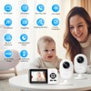 Simyke Smart Baby Monitor with 2 Cameras and Audio,App,Long Range,Night