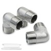 Bwintech 3 Pcs 90 Degree 1/2" Male to 1/2" Male