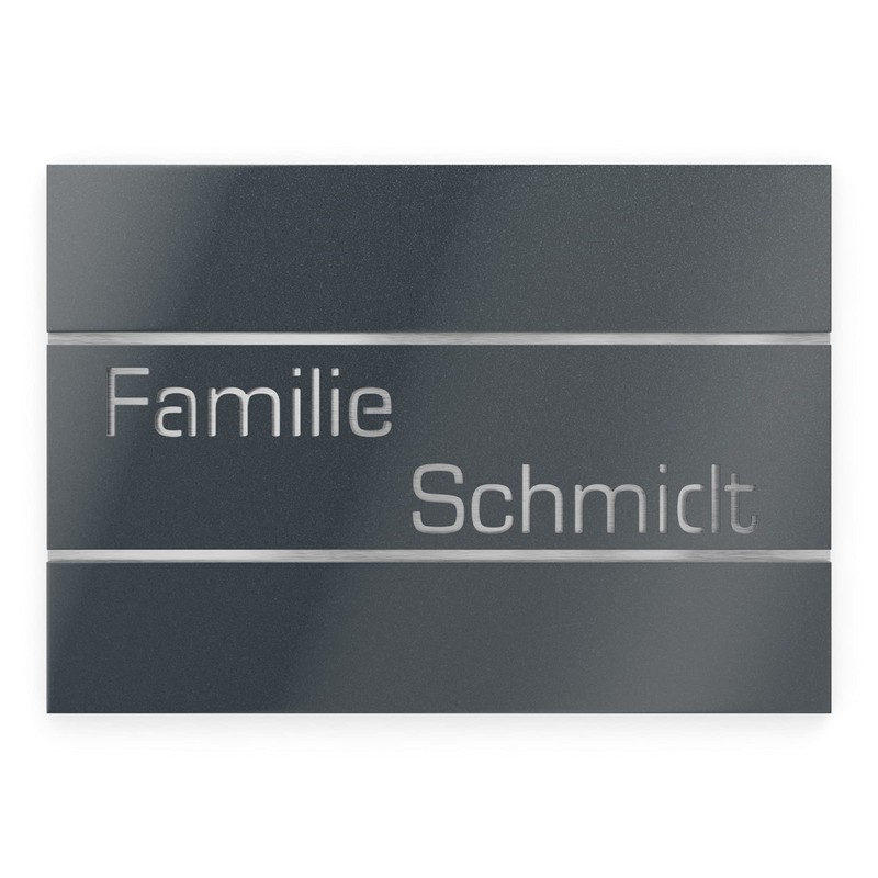 Graviers Design Door Sign Made of V2A Stainless Steel 215