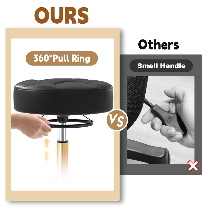 Rolling Stool Heavy Duty 450lbs - Reinforced with Golden Alloy