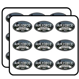 Oval Air Force Marathon 26.2 (Dayton Ohio Run Running Race) Sticker for Scrapbooking, Calendars, Arts, Album, Bullet Journals 2" 18 Pack