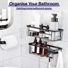 Alyvisun Pack of 2 Shower Shelves Large Capacity with Strong
