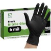 Comfy Package Black Nitrile Gloves Heavy Duty 6 Mil Latex