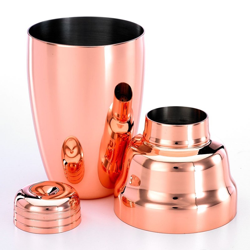 Barfly 3-Piece Cocktail Shaker Set, 18 oz., Copper