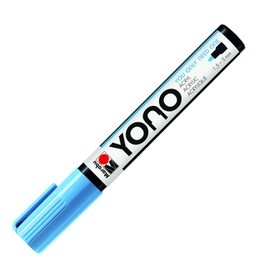 Marabu Yono 12400103256 Marker, Pastel Blue 256, Versatile Acrylic Pen with Japanese Bullet Tip 1.5-3 mm, Water-based, Non-fading and Waterproof, for Almost All Surfaces