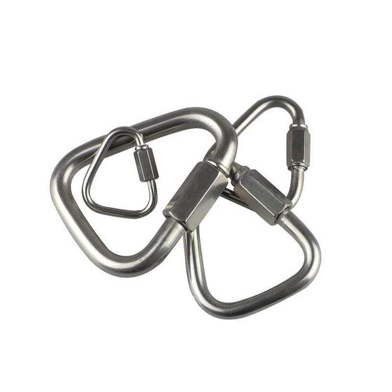TopHomer Carabiner Buckle, 2PCS 12mm Triangle Link Chains, Stainless Steel