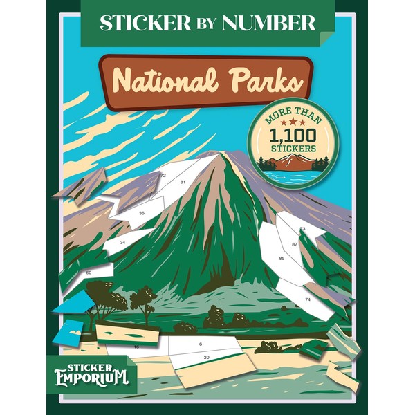 Sticker by Number America's National Parks: Fusion of Paint-by-Number and