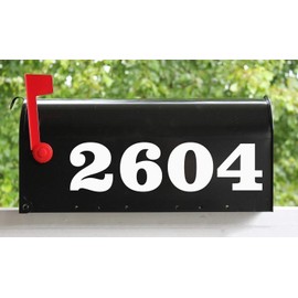 Cobalt - HOA Mailbox Numbers - 4" Tall - Vinyl Sticker - Name Home House Office Address - CLD - Die Cut Decal