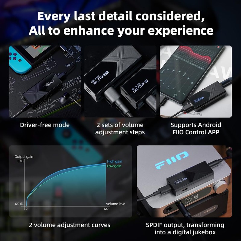 FiiO KA17 Portable USB DAC Audio HiFi Decoder, Dual ES9069Q