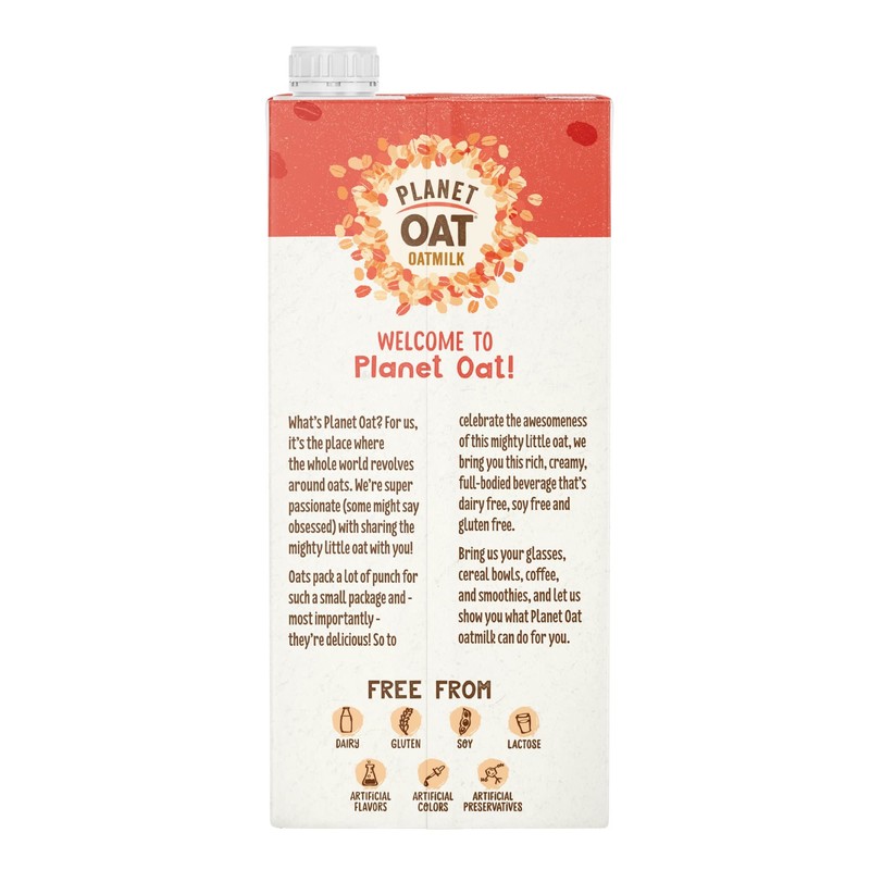 Planet Oat Oatmilk Without Lactose or Dairy NonGMO, Original, 32