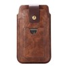 Cell Phone Waist Belt Bag Leather Brown, Cell Phone Waist
