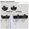 Coat Rack Wall Mount Coat Hooks - Black Hook Rack