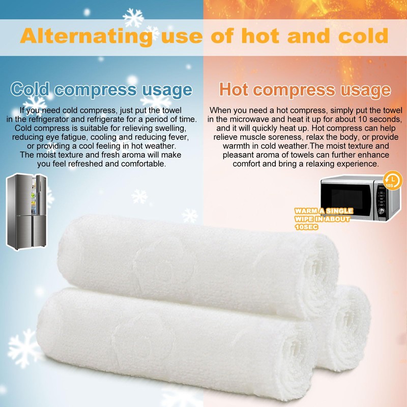 Moist Cotton Towel Bulk Moist Towelettes Individually Wrapped 8.7" x