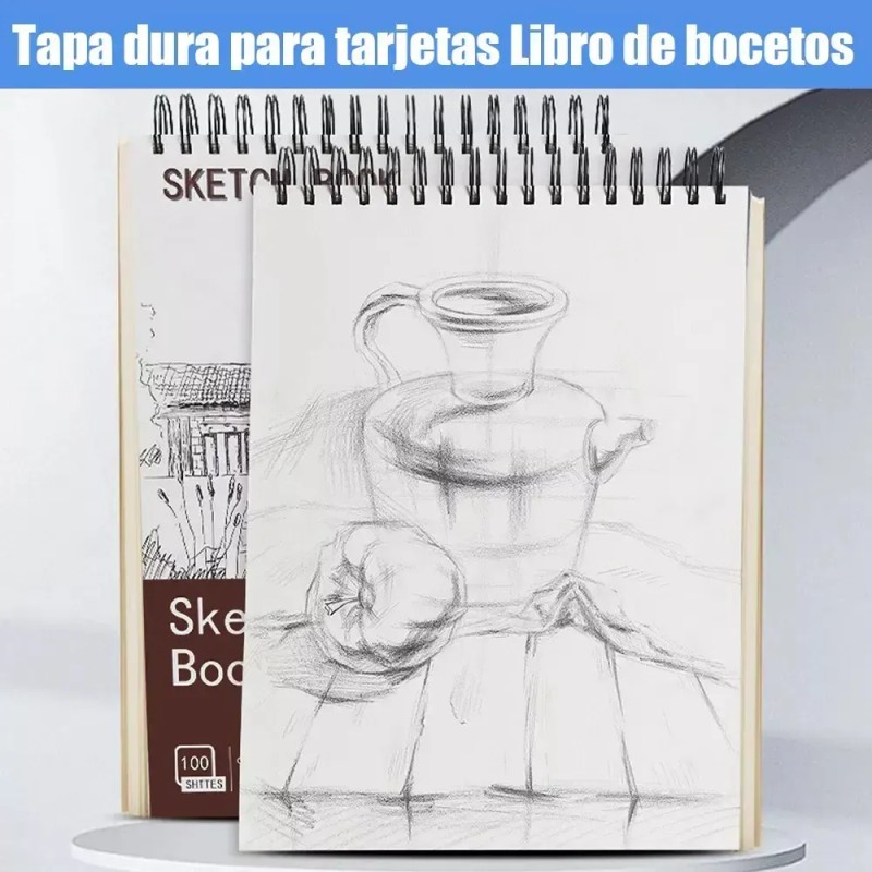 Cc Cuaderno De Dibujo Y Bocetos A4 + Cuaderno De
